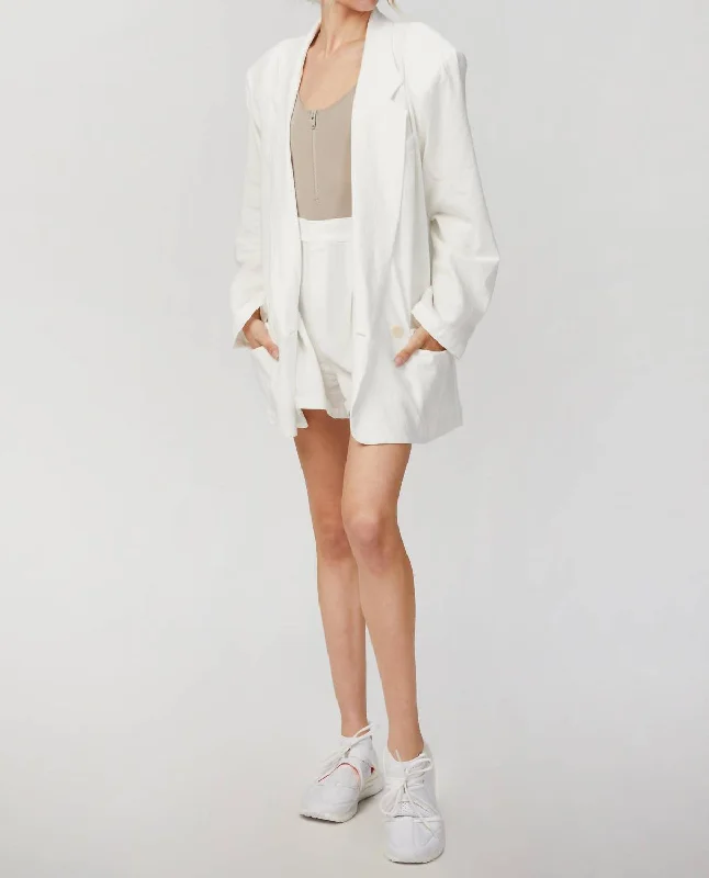 Beach Blazer In White Stylish Women’s Blazers