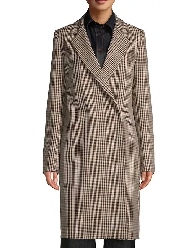 Emmalyse Plaid Coat In Melba Multi Elegant Blazer Dress