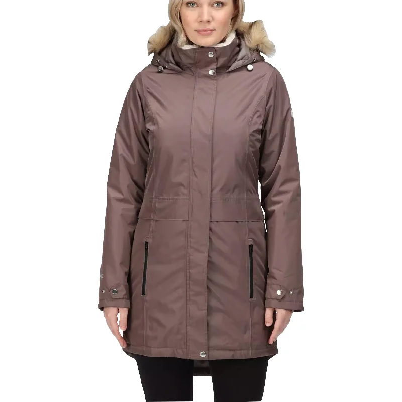 Regatta Lexis Waterproof Insulated Womens Parka Jacket - Brown Women's versatile jackets