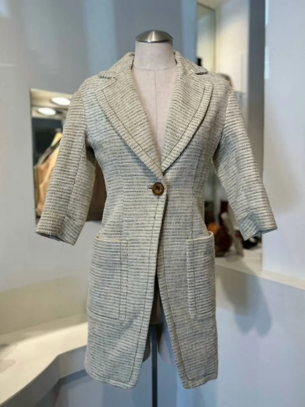 Rawsilk Tweed Coat In Twinkle Classic Blazer Jacket