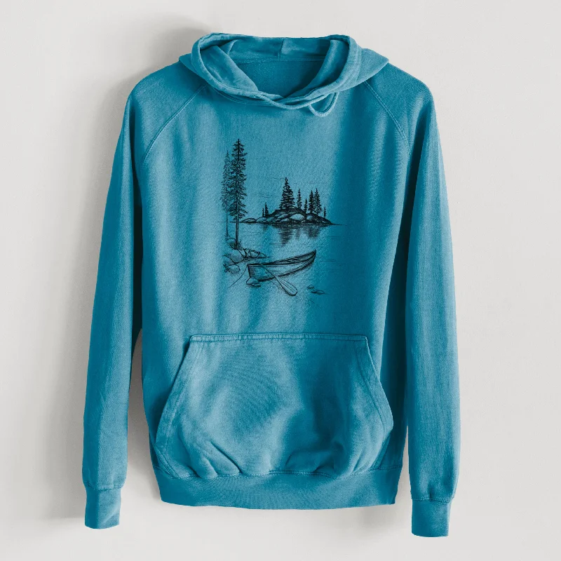 Lakeside Canoe  - Mid-Weight Unisex Vintage 100% Cotton Hoodie Hoodie Sweatshirt Set