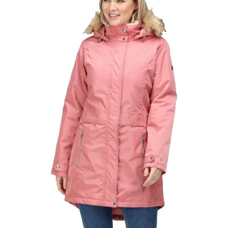 Regatta Lexis Waterproof Insulated Womens Parka Jacket - Pink Women's puffer jackets