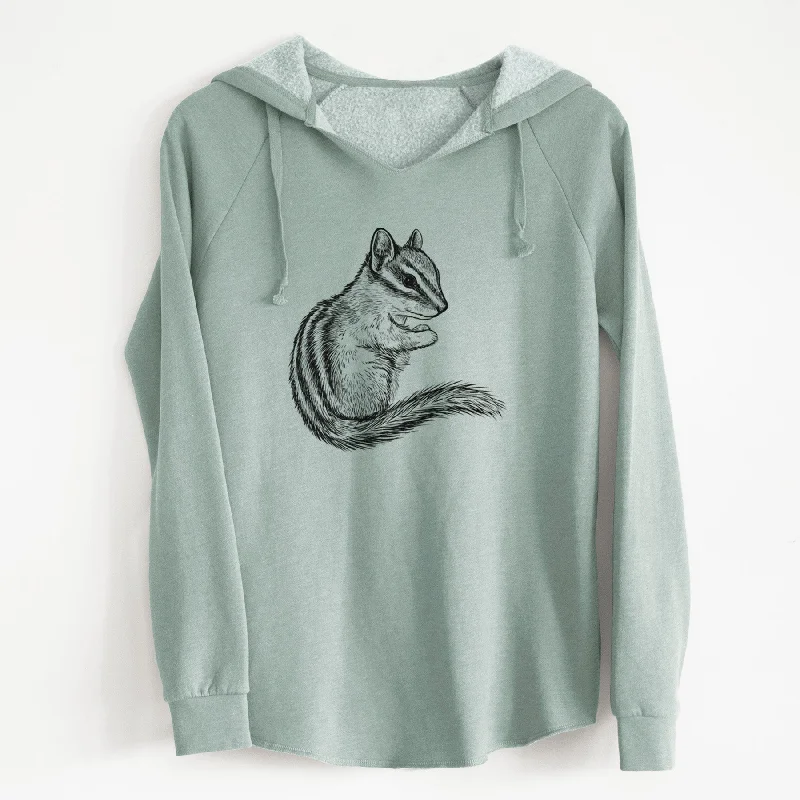 Chipmunk - Neotamias minimus - Cali Wave Hooded Sweatshirt Warm Hoodie Sweatshirt