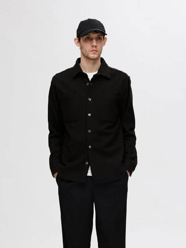 Black Twill Overshirt