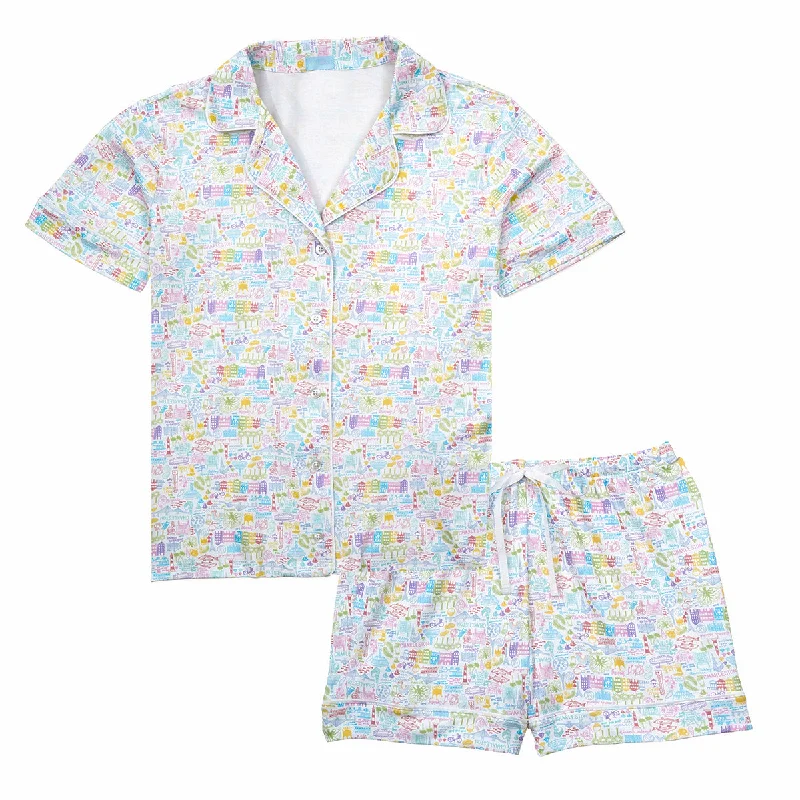 Charleston Women’s Button Front Short Pajama Set Cooling pajama sets