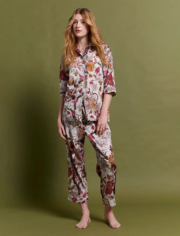 Karen Walker Edwardian Floral Crop PJ Set H&M pajama sets