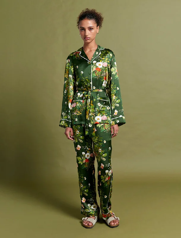 Karen Walker Love Letters Silk Wrap PJ Set Loungewear pajama sets