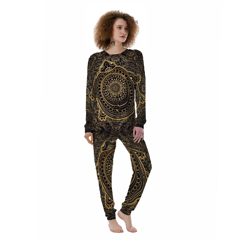 Sea Turtle Native Bohemian Print Women's Pajamas Unisex pajama sets