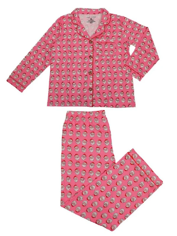 Simply Southern Womens Santa Button Down Pajama Set Best pajama sets for girls' night