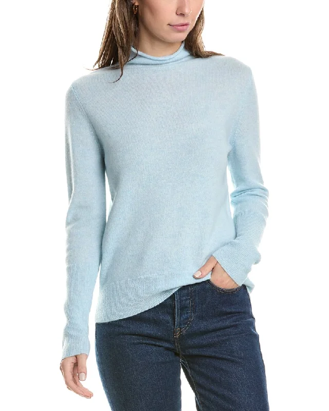 Forte Cashmere Fitted Funnel Cashmere Sweater Turtleneck sweaters