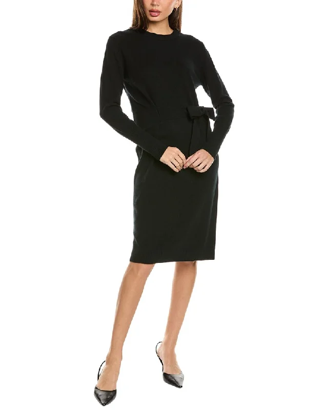 Forte Cashmere Tie Waist Cashmere Sweaterdress Best sweaters for formal occasions