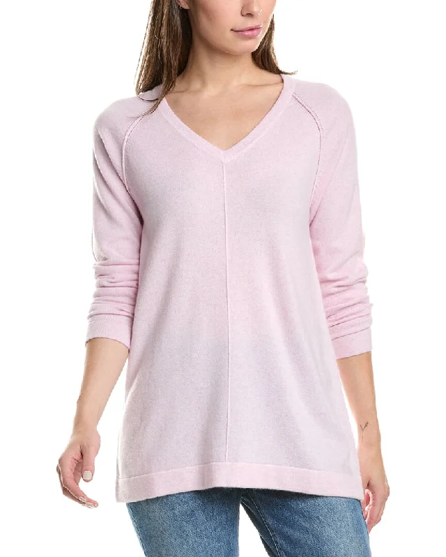 Forte Cashmere Easy Raglan V-Neck Cashmere Sweater Best sweaters for winter