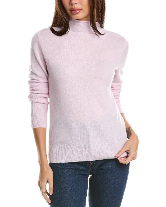 Forte Cashmere Fitted Funnel Cashmere Sweater College sweaters