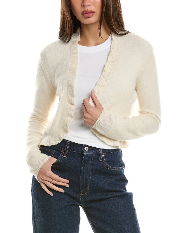 Hannah Rose Divine Ruffle Cashmere Bolero Fashionable sweaters