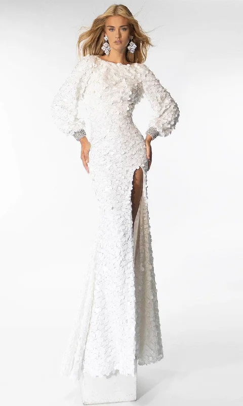 Ava Presley 39256 - Embellished Long Sleeve Evening Dress Full Skirt Wedding