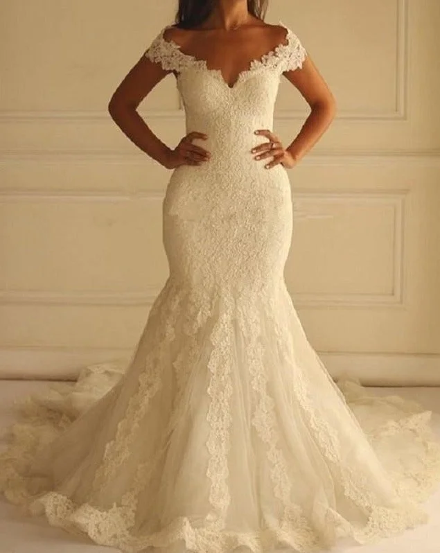 Lace Wedding Dress at Bling Brides Bouquet- Online Bridal Shop Sleeveless Wedding Dress