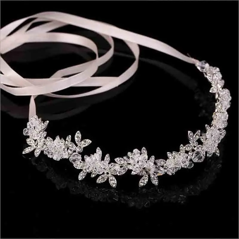 Crystal Rhinestone Headband Chic Wedding Gown