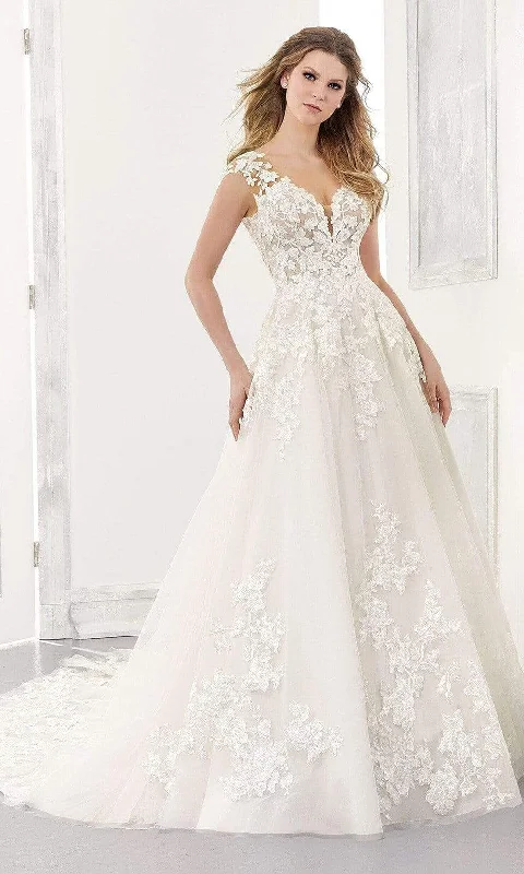 Mori Lee Bridal - 2173 Agatha Wedding Dress Sleeveless Bridal Gown