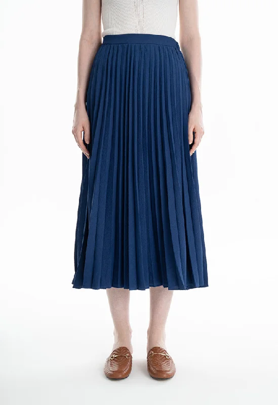 Accordion Pleated Flared Skirt Asymmetrical unclassified skirts