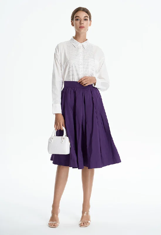 Box Pleat Solid Skirt Trendy new unclassified skirts