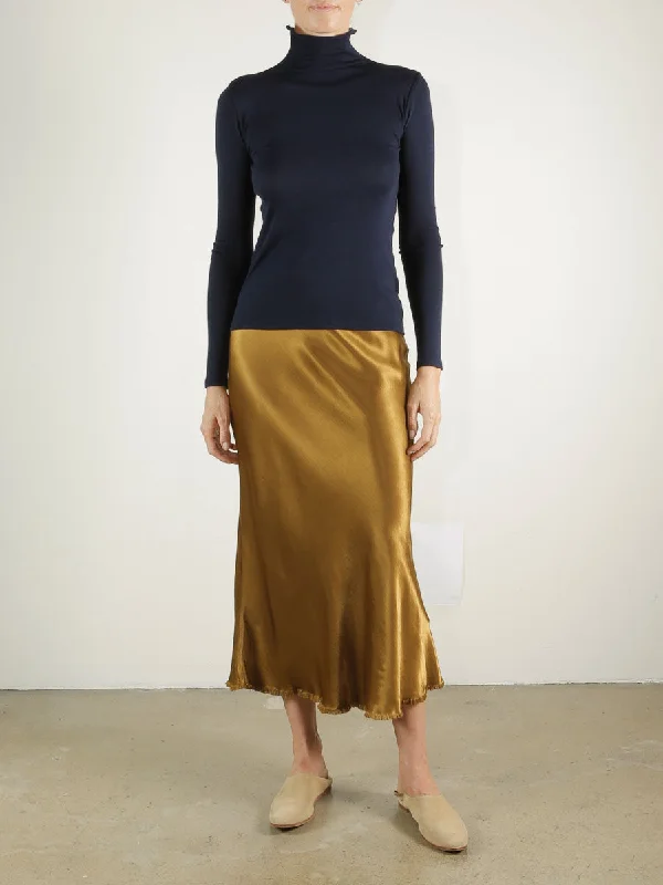 Riley Skirt in Vintage Satin - Tannin High-end unclassified skirts