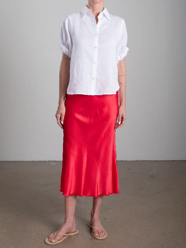 Riley Skirt in Vintage Satin - Maraschino Petite unclassified skirts