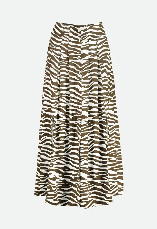 Zebra Print Front Slit Skirt Unique unclassified skirts