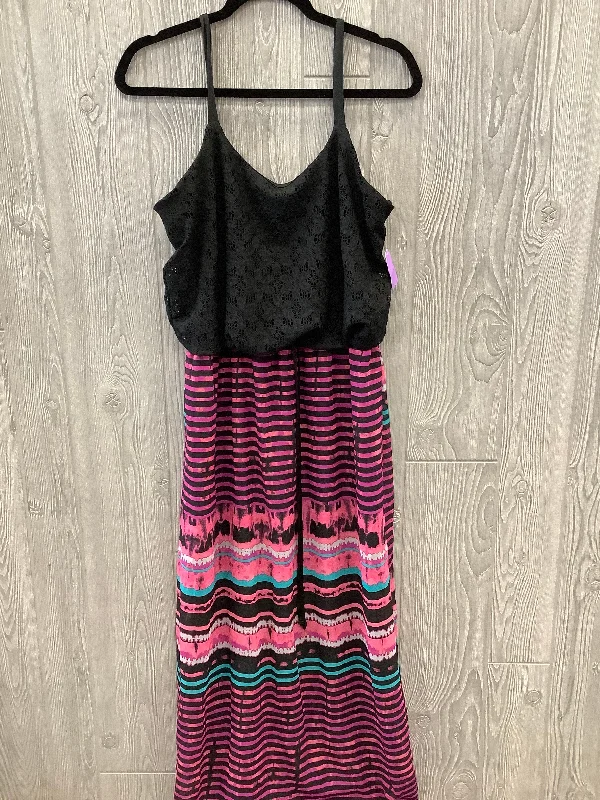 Dress Casual Maxi By Faded Glory In Multi-colored, Size: L Flowy maxi dresses