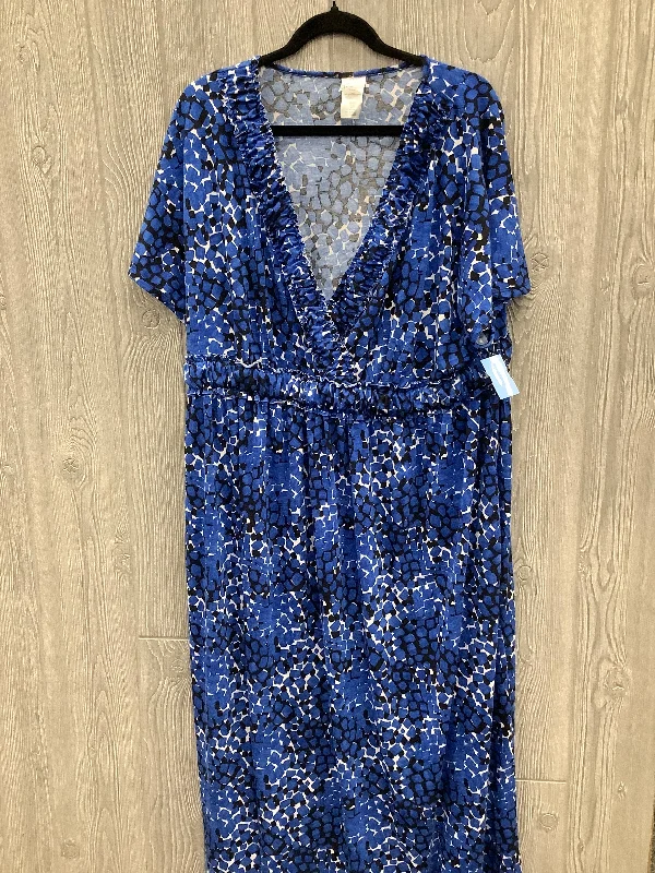 Dress Casual Maxi By Just My Size In Blue, Size: 3x Best maxi dresses for hourglass body shape