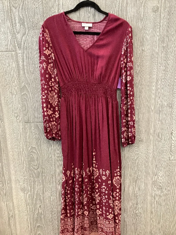 Dress Casual Maxi By Knox Rose In Red, Size: Xs Chiffon maxi dresses