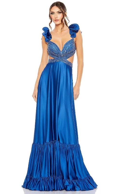 Mac Duggal 50681 - Ruffled Tired Evening Dress Comfortable party dresses for all-night wear