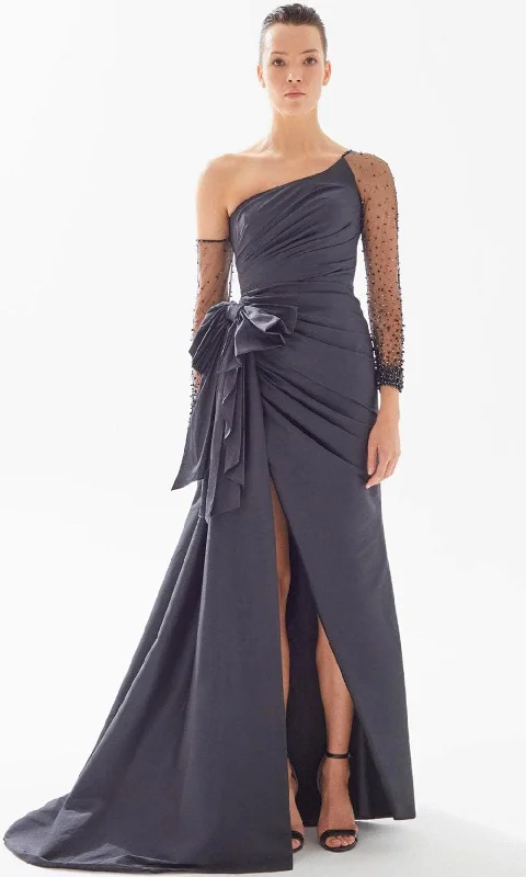 Tarik Ediz 98226 - Ruched Trumpet Evening Gown Cheap party dresses