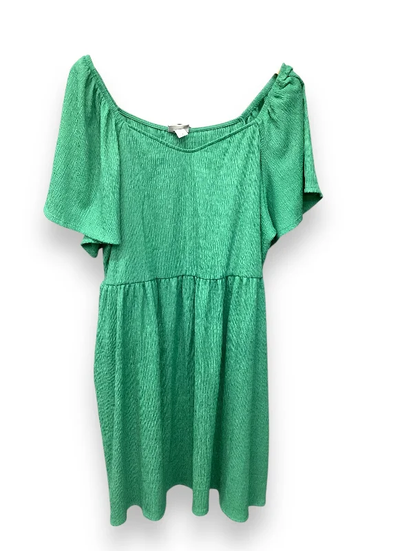 Dress Casual Midi By Ava & Viv In Green, Size: 2x Vacation midi dresses