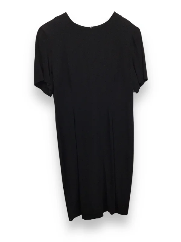 Dress Casual Midi By Leslie Fay In Black, Size: L Ruffled midi dresses