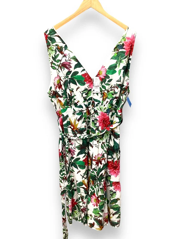 Dress Casual Midi By New York And Co In Floral Print, Size: Xxl Festival midi dresses