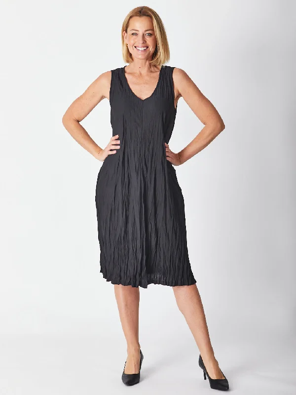 Stella Midi Dress - Black 19768-S New Year's Eve midi dresses