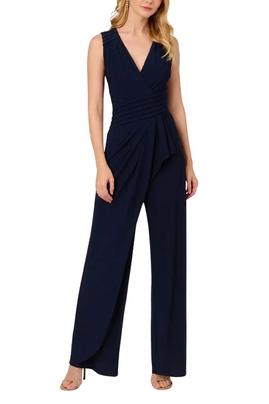 Adrianna Papell AP1D105225 - V-Neck Wide Jumpsuit Backless unclassified dresses