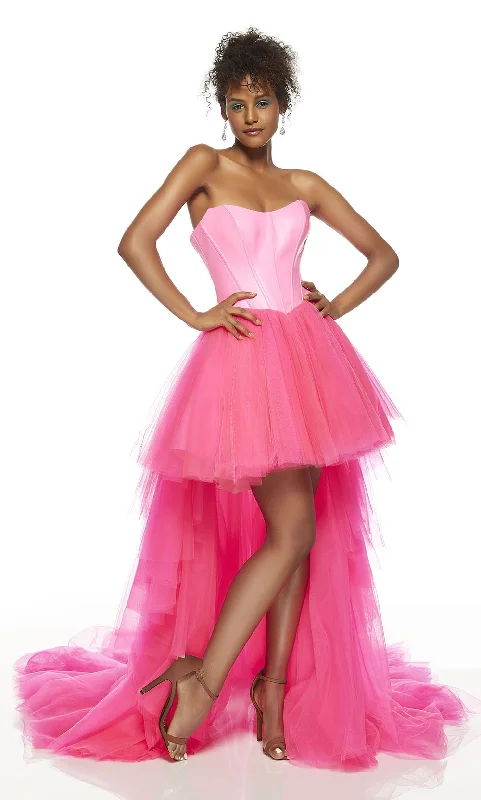 Alyce Paris - Sleeveless Semi-Sweetheart High-Low Ballgown 60860SC Affordable unclassified dresses