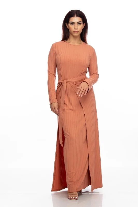 AMARA KNIT DRESS SET LIGHT TERRACOTTA Elegant unclassified dresses