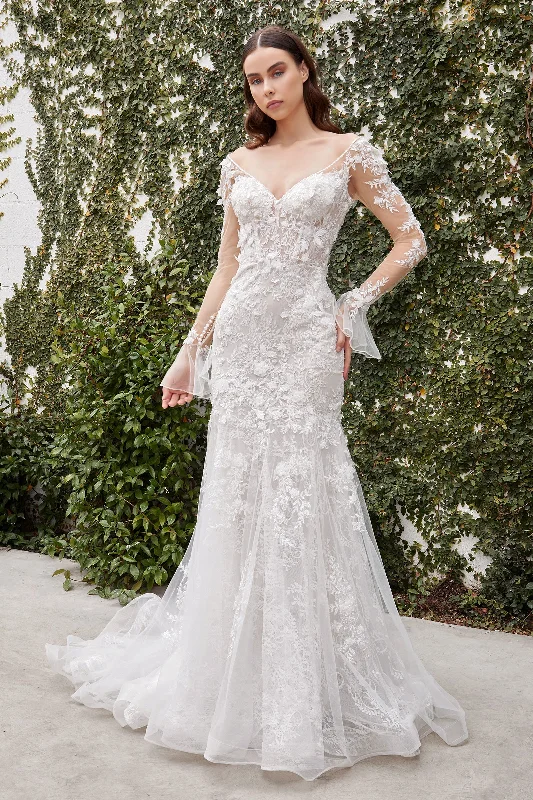 **Cinderella Divine's Enchanting Bridal Masterpiece: A1073W** Striped unclassified dresses