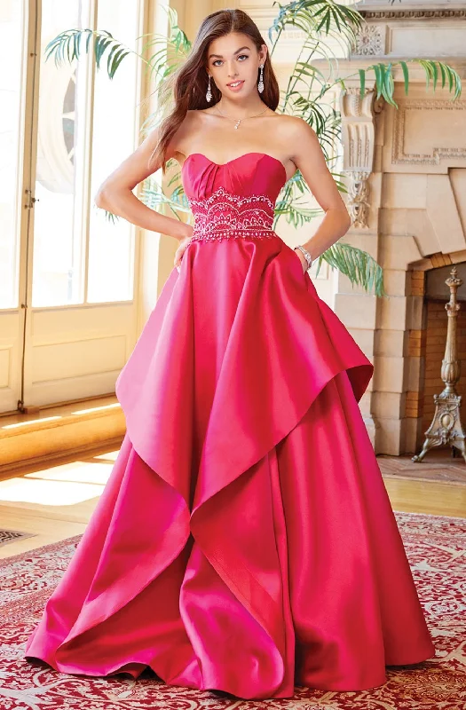 Clarisse - 3478SC Beaded Sweetheart Ruffled Ballgown Petite unclassified dresses