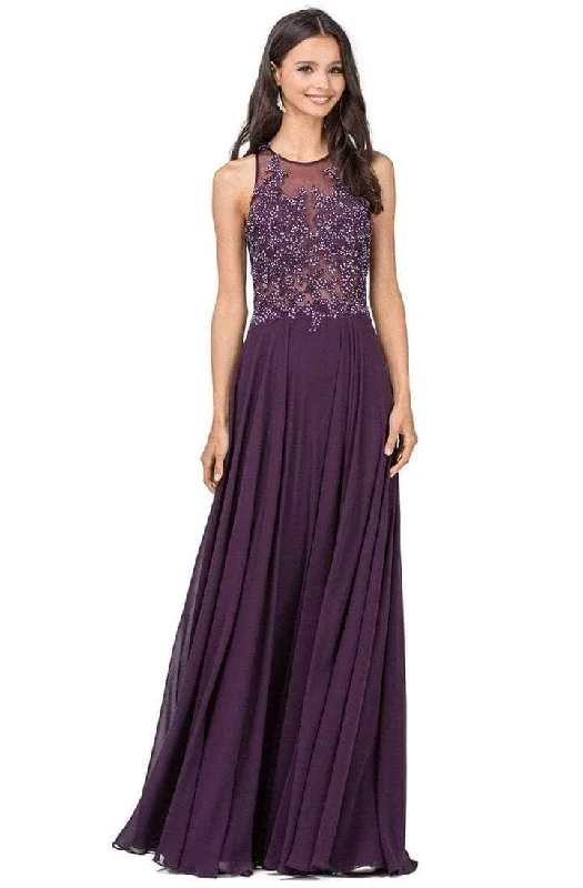 Dancing Queen 2251 - Illusion Embellished Bodice Prom Dress Date night unclassified dresses