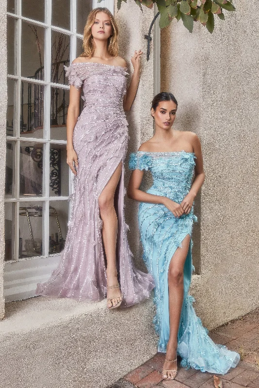 Enchanted Elegance: Captivating Gown with Intricate Beadwork and Leaf AppliquÃ©s Knitted unclassified dresses