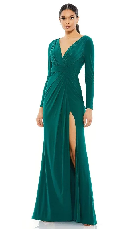 Ieena Duggal 26554I - Pleated V-Neck Evening Dress Boho unclassified dresses