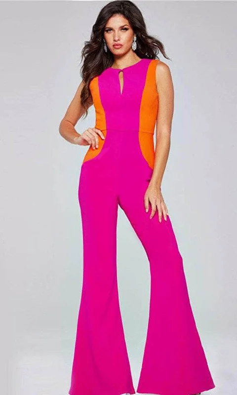 Jovani 42801 - Jewel Neck Sleeveless Jumpsuit Printed unclassified dresses