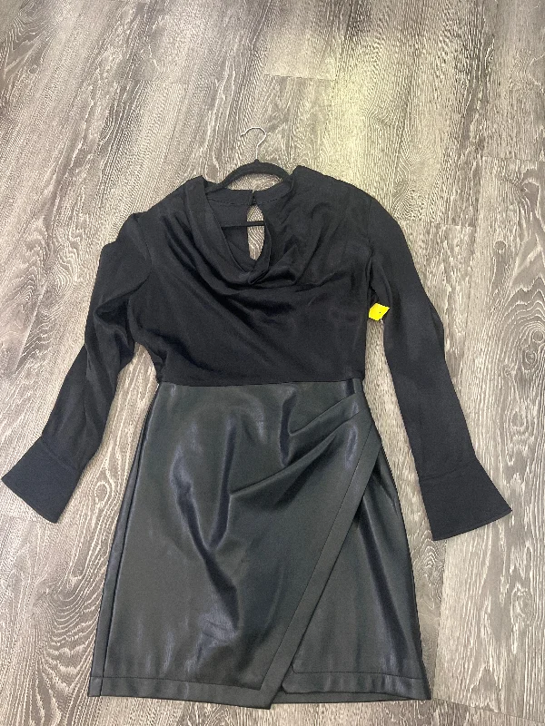 Maeve Cowl/Faux Leather Dress (Size 4) Ruched unclassified dresses