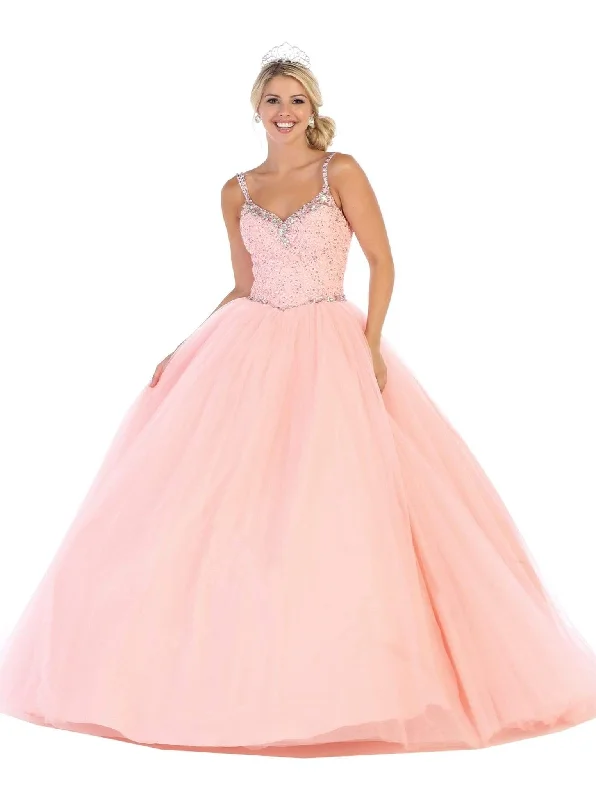 May Queen - LK106 Sleeveless Embellished Ballgown Smocked unclassified dresses