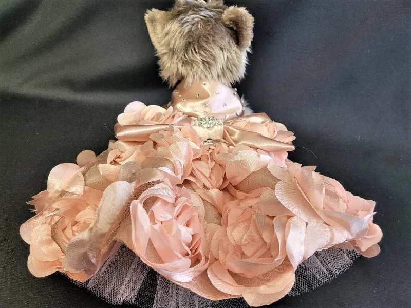 Rose Gold Rosette Dress Smocked unclassified dresses