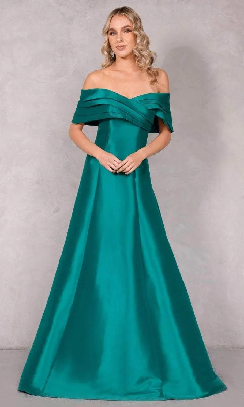 Terani Couture 2112M5404 - Pleated Off Shoulder Mermaid Gown Sexy unclassified dresses