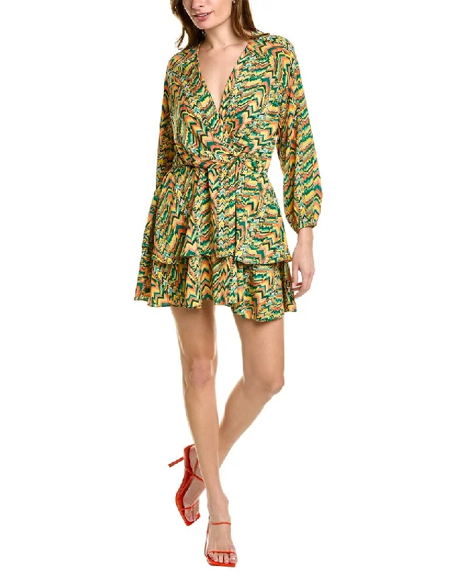 ANNA KAY Surplice Mini Dress Printed Mini Skirt